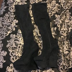 Thigh high wedge boots from Bebe